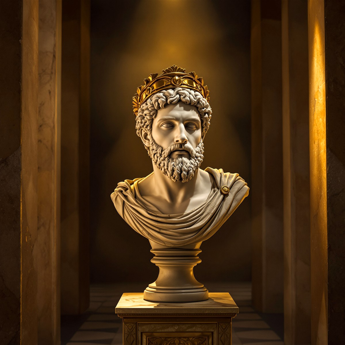 Marble bust of the gladiator (AI)