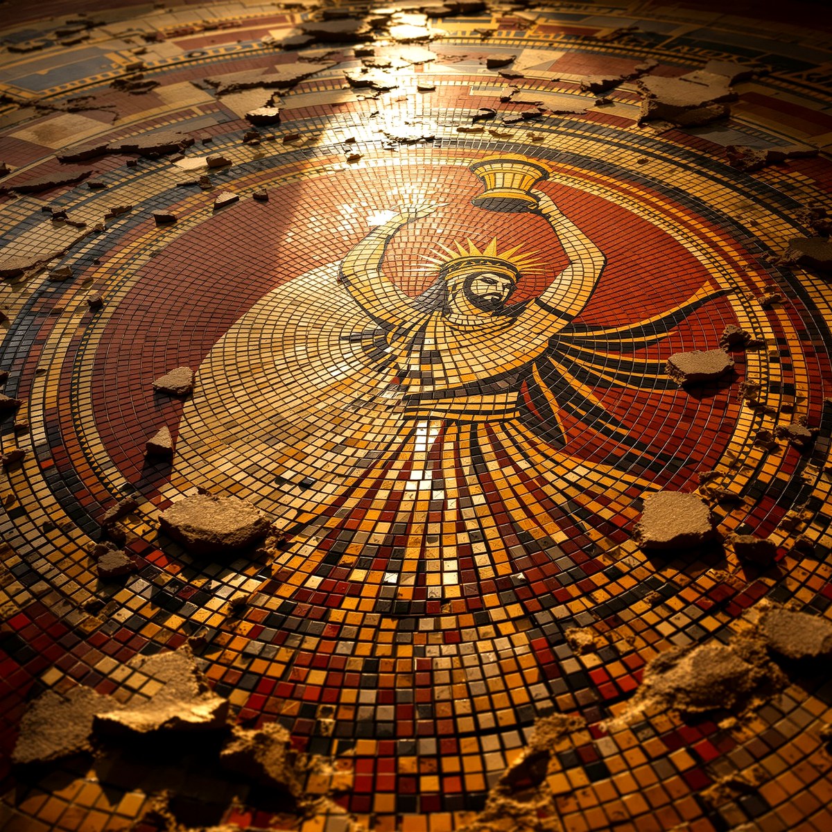 Mosaic of the gladiator (AI)